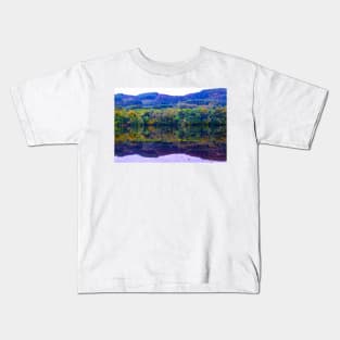 Scottish forest water reflections in Pitlochry Kids T-Shirt